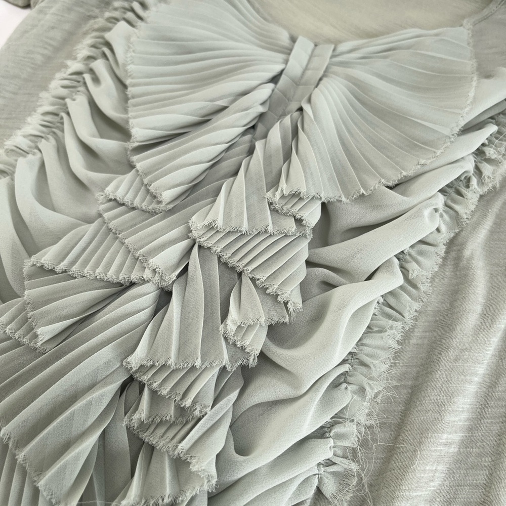 Anthropologie squeezebox top by Deletta, in very pale sage green size Small - Picture 9 of 12